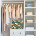 thumbnail image 4 of Yayeee Collapsible Cube Storage Bin with Lid Fabric Closet Decorative Basket with Handles, Retro Floral Orange, 4 of 7