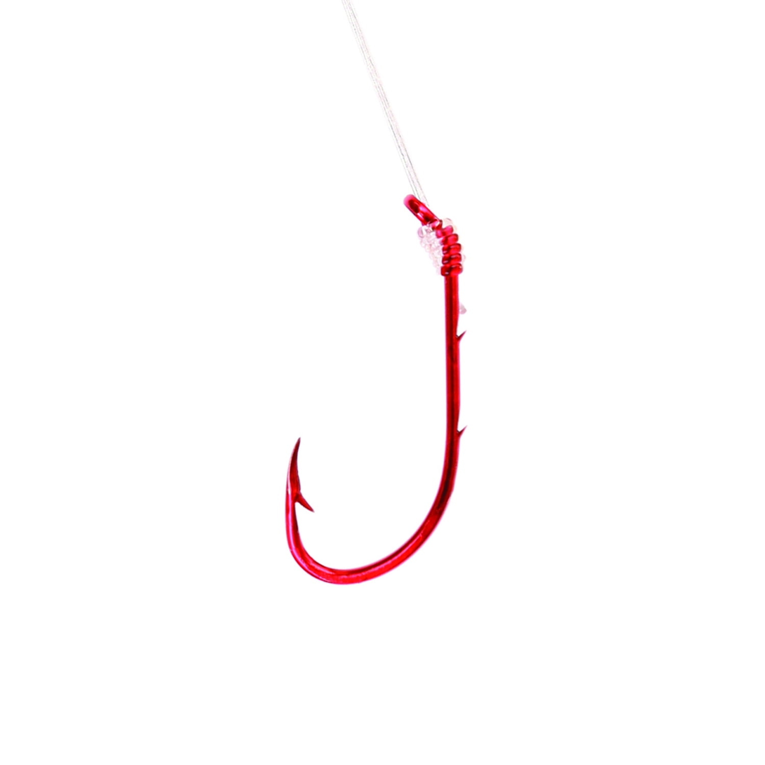 Eagle Claw 139GEH-10 Snelled Baitholder Hook, Red, Size 10, 6