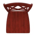 thumbnail image 7 of Weston Home Farmhouse Dining Chair with Cross Back, Set of 2, Berry Red, 7 of 7