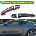thumbnail image 3 of Cubierta de manija de puerta exterior única para Chevrolet Camaro 2016-2023 con agujero inteligente de fibra de carbono negra 2 piezas, 3 of 7