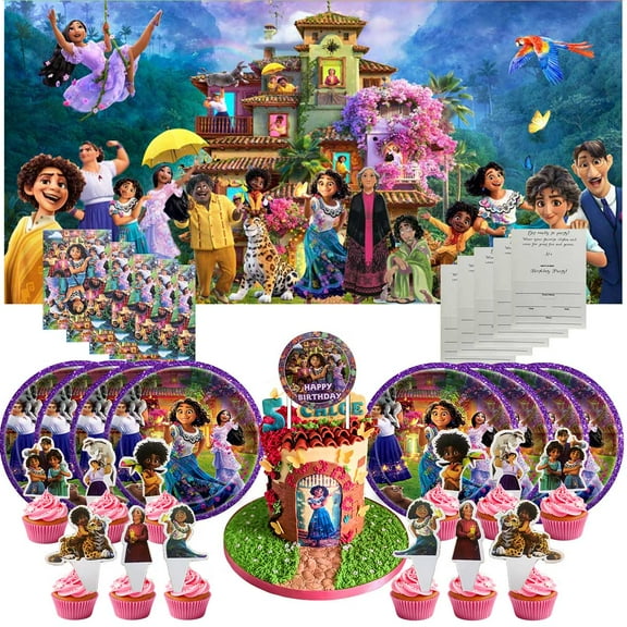 Encanto Invite Invitation Cards Party Supplies Decor Decorations Banner Plates Background Backdrop