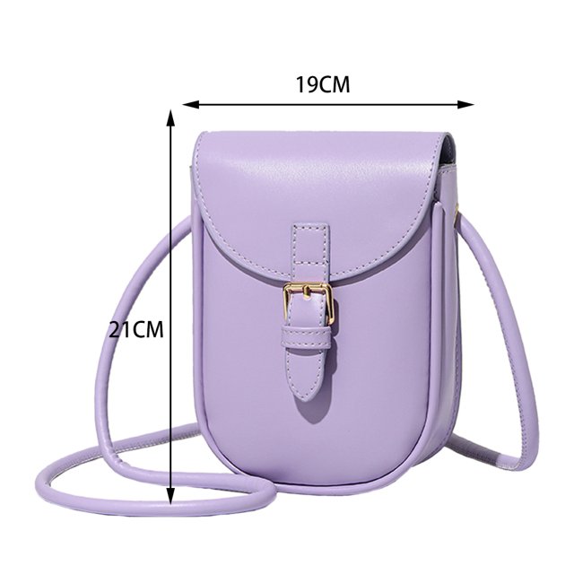 Bolsa de mano con solapa a la moda informal de piel sintética para teléfono móvil portátil suave para viajes Sywqhk Para Estrenar