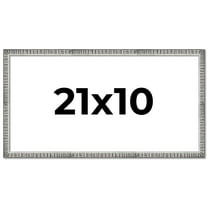 21x10 Frame Silver Grey Distressed Solid Wood Picture Frame | 0.75 Inch Moulding Width | Interior
