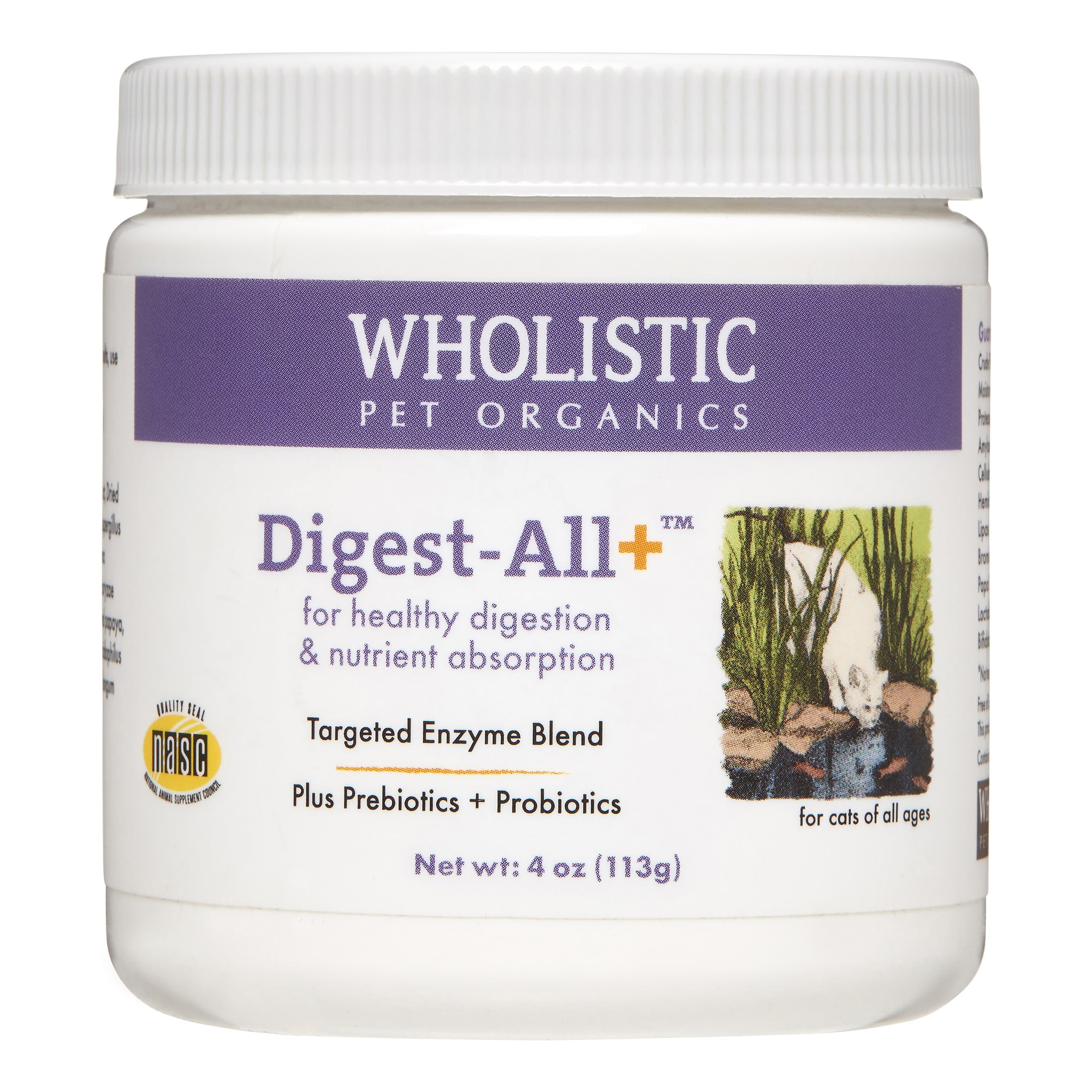 Wholistic Pet Organics DigestAll Plus Probiotic Cat Supplement, 4 oz