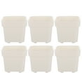 thumbnail image 1 of 6Pcs Plastic Flowerpots Square Chunky Planter Succulent Plant Nursery Pots, 1 of 9