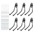 thumbnail image 1 of Ganchos de Garaje de Alta Resistencia, 6 Piezas de Ganchos de Almacenamiento Utilitarios, 60 x 130 x 130MM, (Negro), 1 of 6