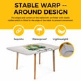 thumbnail image 4 of Hello Spring Table Cloths for 5 Foot Rectangle Tables, Easter Flowers Green Truck Vintage Floral Grey Patio Waterproof Elastic Fitted Tablecloths, Washable Rectangular Table Cover for Camping, 4 of 8