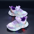 thumbnail image 5 of yboeqw Toddler Girls LED Light‑Up Casual Shoes Butterfly Sequin Ornament Hook‑and‑Loop Sneakers Flashing Heart‑Shaped Sole Lightweight Non‑Slip Walking Shoes for Little Girls, 5 of 6