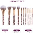 thumbnail image 4 of Juego de brochas de maquillaje, 10 piezas, brochas de maquillaje profesionales, mango de cristal, cerdas sintéticas de primera calidad, polvos, rubor, corrector, 4 of 8