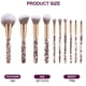 thumbnail image 4 of Juego de brochas de maquillaje, 10 piezas, brochas de maquillaje profesionales, mango de cristal, cerdas sintéticas de primera calidad, polvos, rubor, corrector, 4 of 8