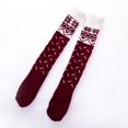 thumbnail image 3 of BKQCNKM Christmas Stocking Christmas Stockings Knit Thigh Knee High Socks Long Christmas Stockings Warm Women Over Socks Stocking Stuffers For Adults Wine One Size, 3 of 6