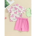 thumbnail image 4 of Bagilaanoe 2pcs Brother Sister Matching Outfits Toddler Baby Boy Girl Shorts Set Short Sleeve Print Shirt Tops + Shorts 3M 6M 12M 18M 24M 3T Kids Casual Summer Clothes, 4 of 7