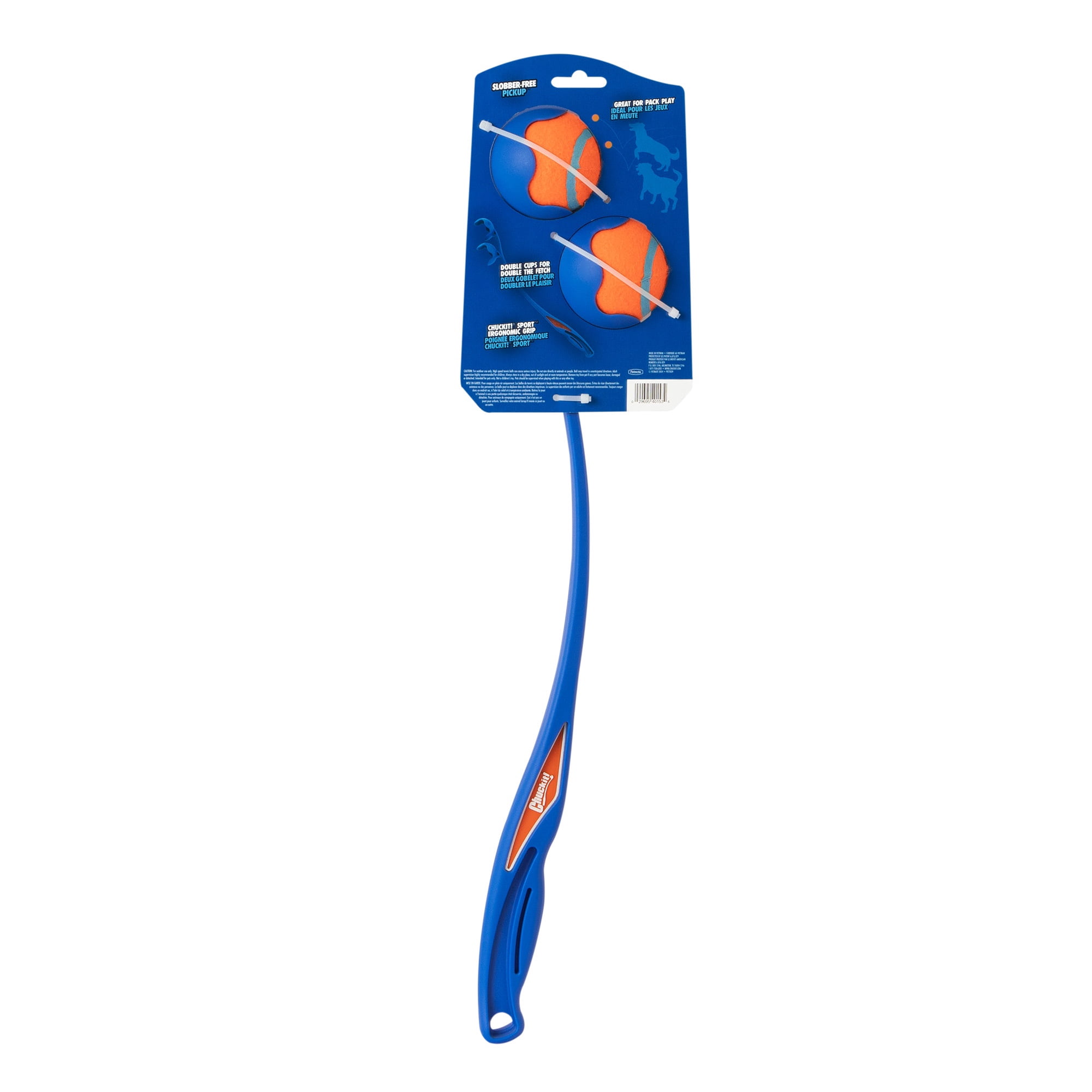 Chuckit! Duo 22M Double Dog Ball Launcher Fetch Toy for Dogs, 22" Length, Compatible with Medium 2.5" Balls (2 Balls Included)