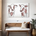 thumbnail image 3 of Elephant Stock Cute Cows Wall Art - Horizontal Canvas Wall Art - Living Room Wall Decor - Animal Canvas - Black And White Decor - 48" x 32", 3 of 8