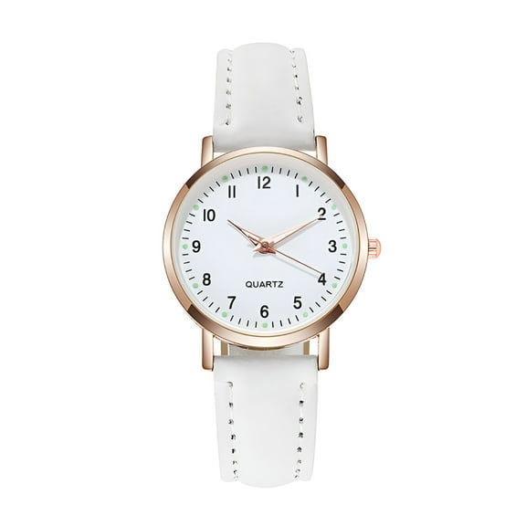 DESIGNICE Leather Quartz Band Women's Watch Wrist Casual Analog Women's Watch Watches for Nurses No Battery Watches Women Extra Large Face Watches for Men Womens Analog Watch Senior Watch Watches