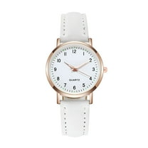 DESIGNICE Leather Quartz Band Women's Watch Wrist Casual Analog Women's Watch Watches for Nurses No Battery Watches Women Extra Large Face Watches for Men Womens Analog Watch Senior Watch Watches