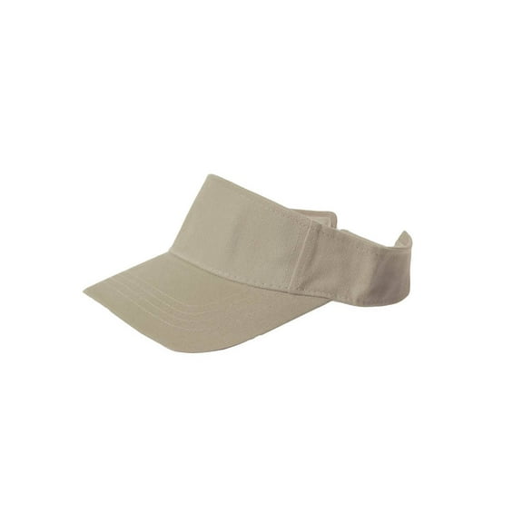 Solid Adjustable Sports Visor Khaki