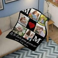 thumbnail image 4 of Custom Photo Collage Blanket for Family, Customized Bed Blanket with 10 Pictures & Text for Best Friends Kids Personalized Your Own Photos on Throw Blanket for Birthday Memorial Gifts A Blankets, 4 of 5