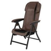 HoMedics Fold-Away Massaging Shiatsu Lounge Chair in Brown