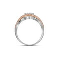 thumbnail image 2 of FB Jewels 10kt Two-tone Gold Womens Round Diamond Rope Rose-tone Band Ring 1/5 Cttw Size 6.5, 2 of 2