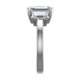 thumbnail image 3 of Oryn Jewel 2.1 Ct Emerald Cut Lab Created Diamond Engagement Wedding Ring for Women's - 14K White Gold Over Ring - 3 Stone Design - Chic Look for Her - Great for Engagement and Wedding, 3 of 6