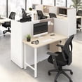 thumbnail image 1 of Scranton & Co Bureau en Bois 48W pour 2 Personnes avec Rangement en Blanc/orme, 1 of 7