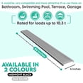 thumbnail image 3 of Lauxes 84-Inch Linear Storm Water Drain-Next Gen Stormwater Outdoor Linear Drain-Aluminum Rectangle Drain-Customizable Garage, Terrace, Pool Drain in Silk Silver, 3 of 5