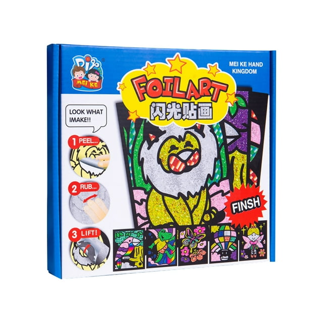The Flash Toys Flash Sticker Painting, Children's Flash Sticker Painting Homemade Set Kindergarten Art Material Bag Toy