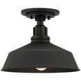 thumbnail image 5 of Franklin Iron Works Arnett Rustic Industrial Semi Flush Mount Outdoor Ceiling Light Black 12" Damp Rated for Post Exterior Barn Deck House Porch Yard, 5 of 7