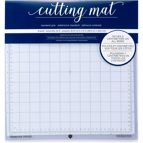 American Crafts Adhesive Cutting Mat 8/Pkg-12"X12"