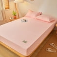 Cotton Single Fitted Sheet Dust Protector Cover Universal Mattress