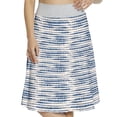thumbnail image 1 of Women's Japanese Dripping Paint Stripes A-line Printed Skirt Casual Wear, XL, Night Blue Eggshell, by Ambesonne, 1 of 6