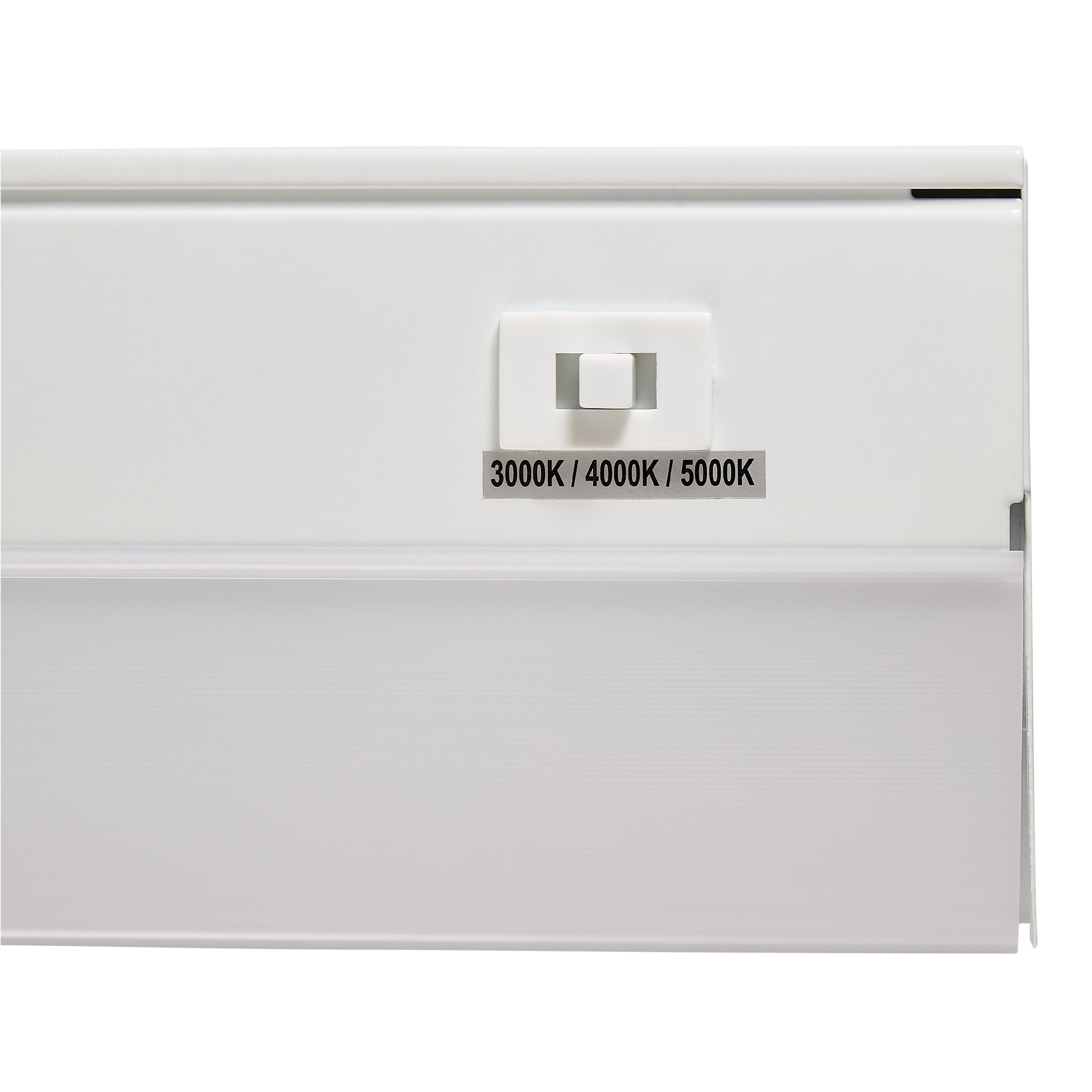 Maxxima 24 in. Hardwired LED Under Cabinet Light - 950 Lumens, 3 CCT, Color Temperature Slide Control, 3000K/4000K/5000K, Kitchen and Indoor Lighting Fixture, White, On/Off Switch, ETL Listed
