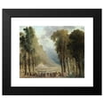 thumbnail image 2 of Hubert Robert 24x20 Black Modern Framed Museum Art Print Titled - Meal Served by Troops in an Alley of the Champs-Elysees or in the Park of Saint-Cloud (1790), 2 of 5