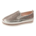 thumbnail image 2 of Mostsola Loafers for Women Glitter Rhinestone Slip on Shoes Casual Platform Walking Shoes, 2 of 8
