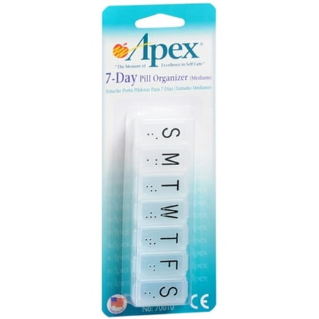 - Apex 7-Day Pill Organizer (Medium) 1 Each (Pack of 2)