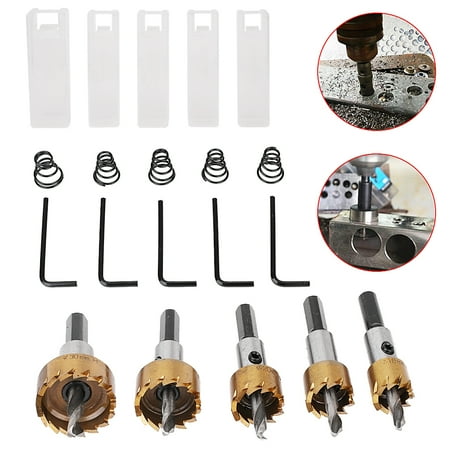 

5PCS HSS Drill Bit Hole Saw Set Stainless Steel Metal Alloy 16-30mm