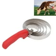 thumbnail image 1 of Curry Comb, Reversible Stainless Steel Curry Comb Livestock Shedding Comb With Soft Touch Grip For Sheep Horses Cows, 1 of 8