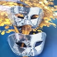 thumbnail image 3 of Autumn Clearance Disco Mirror Party Mask, Dance Party Mask, Party Mask Party Decoration, 3 of 5