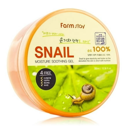 Farmstay  10.14-ounce Moisture Soothing Gel Snail (Best Acne And Dark Spot Treatment)