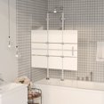 thumbnail image 1 of vidaXL Enceinte de Douche Pliante ESG 100x140 cm Blanc, 1 of 4