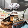 thumbnail image 5 of ZIATUBLE Butterfly Bar Stool Cover Cushion Stretch Circle Chair Slipcover 12"-14" Foldable Stool Seat Cover Protector 2 Packs with Elastic Bottom Slipcover Replacement Accessories Indoor, 5 of 6