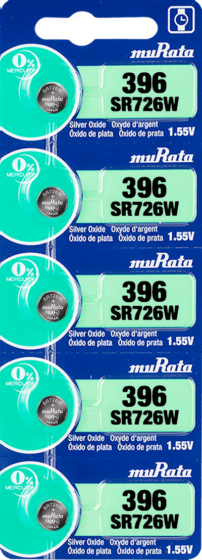 Maxell 396 Pila Batteria Orologio Mercury Free Silver Oxide SR726SW Japan 1.55V 