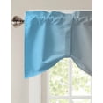 thumbnail image 3 of Fsddascl Blue Grey Ombre Tie Up Valance Curtains for Windows, Kitchen Curtains Window Treatments, Modern Gradient Abstract Art Short Window Shades Valances for Bedroom Bathroom Cafe 60"x18", 3 of 7