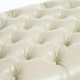 thumbnail image 3 of Afuera Living Contemporary Leather Storage Ottoman in Ivory Finish, 3 of 6