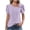Purple, variant on Summer Tops for Women Trendy Petal Short Sleeve Shirts Breathable Eyelet Hollow Out Basic Tees Casual Loose Fit Work Blouses S-XXL