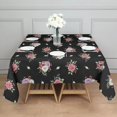 thumbnail image 3 of Pioneer Flower Floral Print Pattern Square Tablecloth, Waterproof Wipeable Spillproof Washable Table Cover for Home Kitchen Party Decor, 52"x52", 3 of 6
