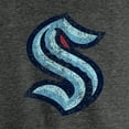 thumbnail image 4 of Men's  Charcoal Seattle Kraken Distressed Tri-Blend T-Shirt, 4 of 5