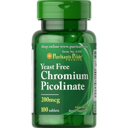Puritan's Pride Chromium Picolinate 200 mcg Yeast Free-100