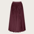 thumbnail image 4 of Sequin Skirt Elastic High Waisted A-Line Sparkle Pleated Skirts Color: Size:S, 4 of 7